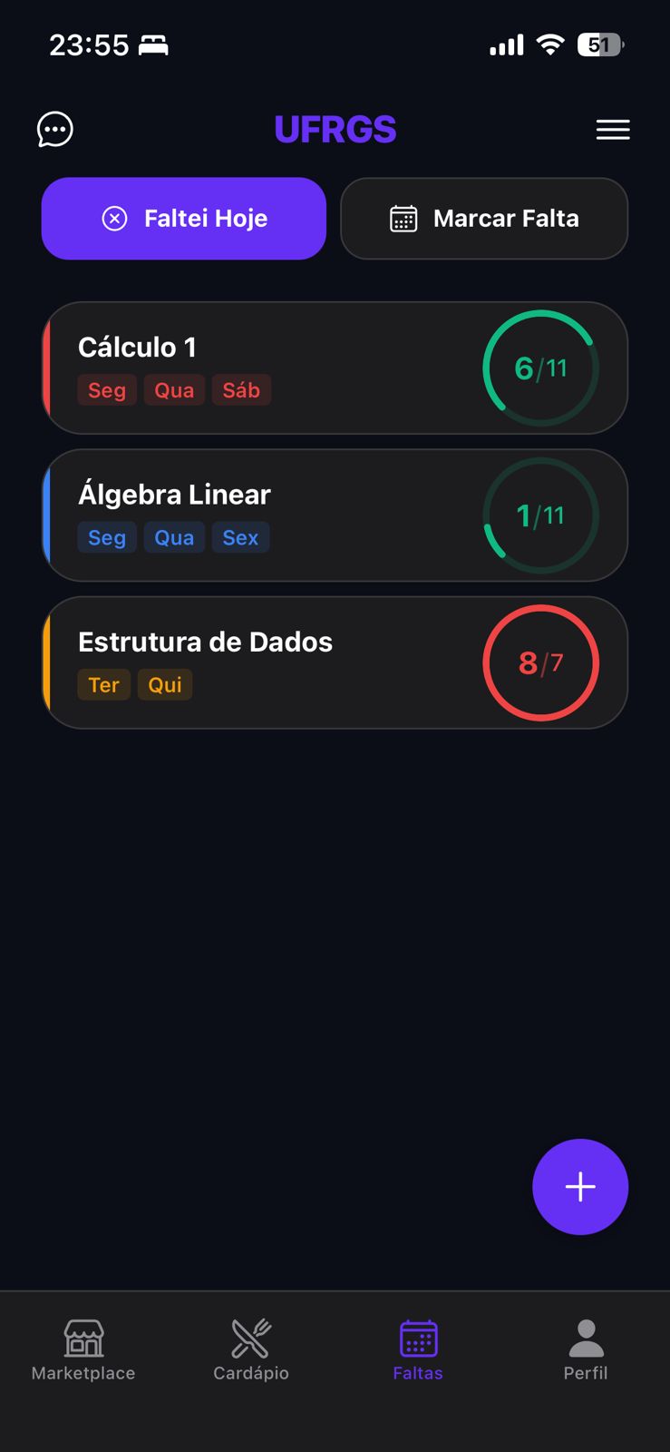 Controle de Faltas