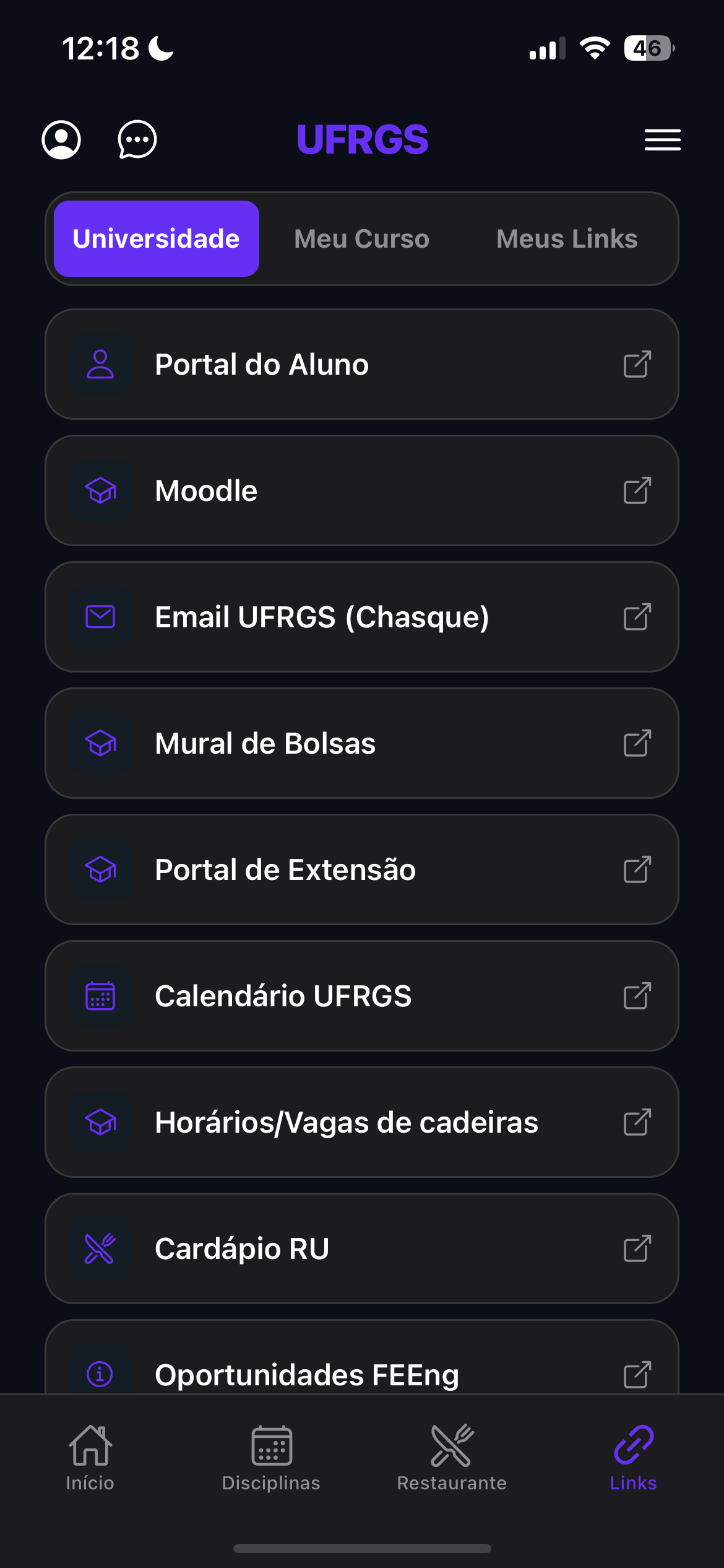 Links Rápidos — tela 7
